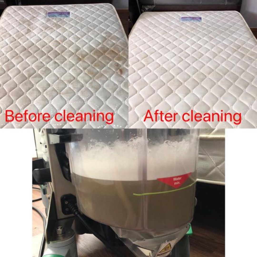 mattress cleaning before and after work